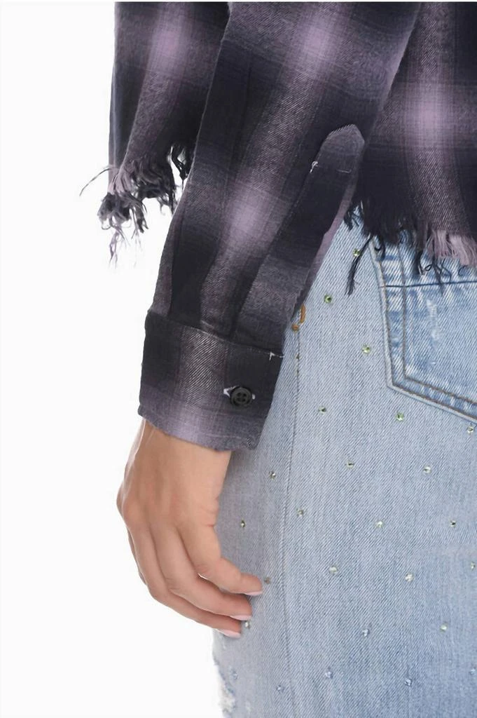 AMIRI Shadow Plaid Button-Down Shirt In Lavendar 3