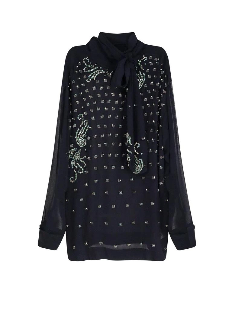 Dries Van Noten Dries Van Noten High Neck Embellished Blouse 1