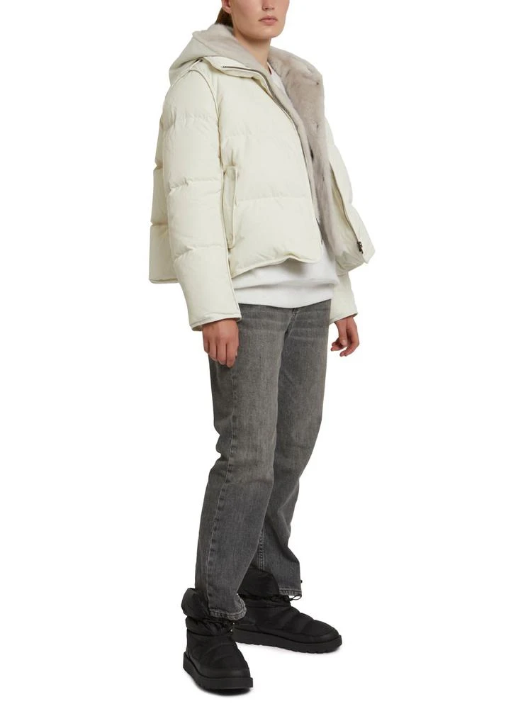 YVES SALOMON Puffer jacket with fur detail 4