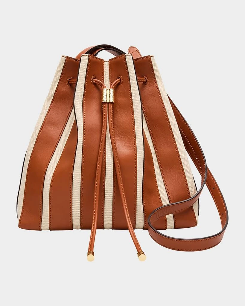 Ulla Johnson Alma Everyday Pleated Leather Bucket Bag 1