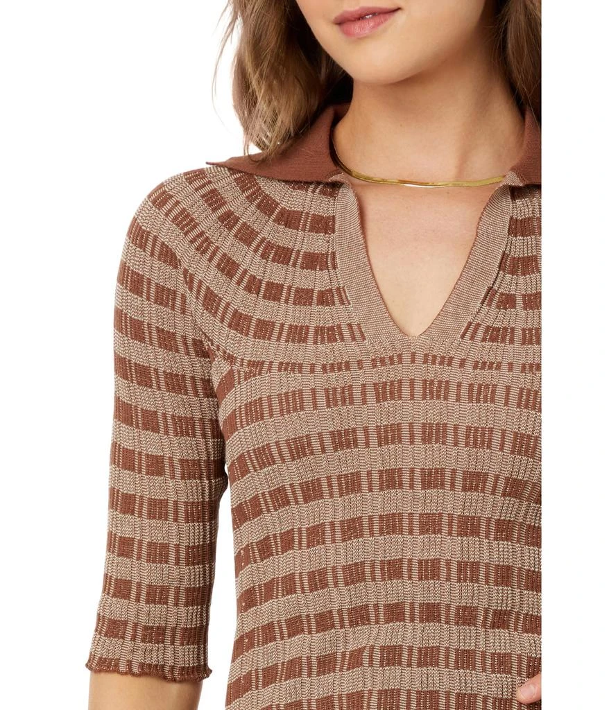 ROSETTA GETTY Striped Polo Sweater 3