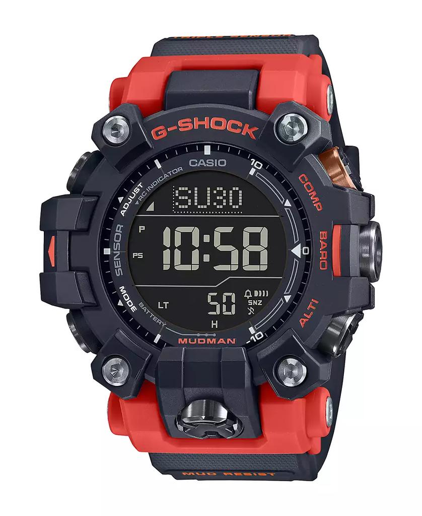 G-Shock Men's Digital Gray and Orange Resin Watch, 52.7mm, GW9500-1A4