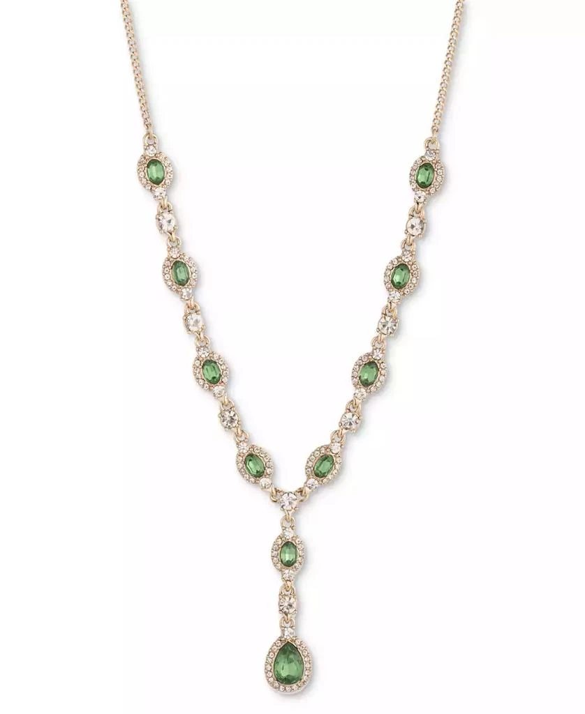Givenchy Gold-Tone Pavé & Stone Lariat Necklace, 16" + 3" extender 1
