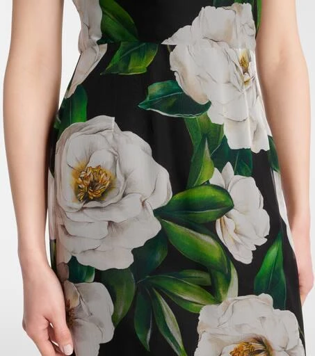 Dolce 
Gabbana Floral silk chiffon cocktail dress 5