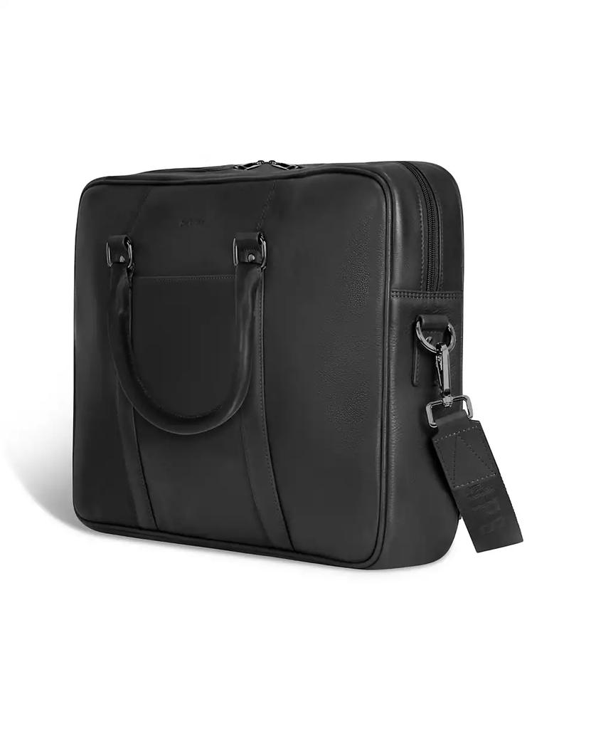 CHAMPS Onyx Collection Leather Slim Briefcase