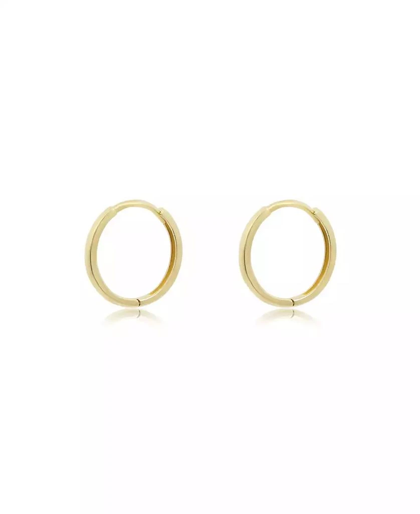 The Lovery Gold Huggie Hoop Earrings 14K Yellow Gold 12 x 2 millimeters 3