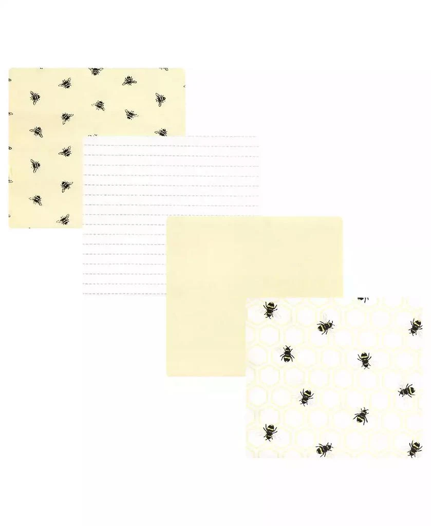 Hudson Four-Pack Flannel Receiving Blanket Cotton/Poly Blend