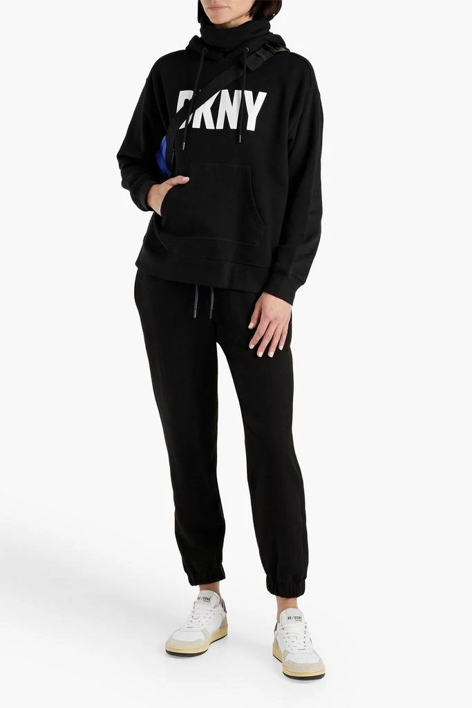 DKNY Printed cotton-blend fleece hoodie 2