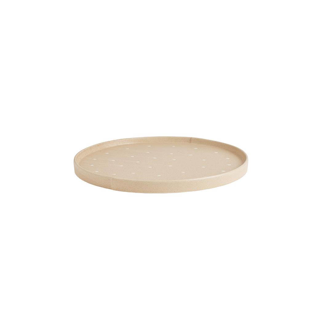 OYOY Living Design Plateau Blanc En Grès Ø36,5xH2,5cm