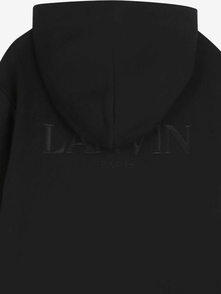 Lanvin Boys Logo Zip Up Top in Black 4