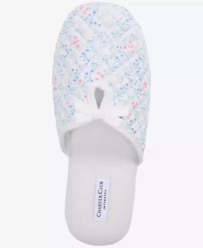 Charter Club Women's Leafy Floral Quilted Slippers, Exclusively at Macy's 6