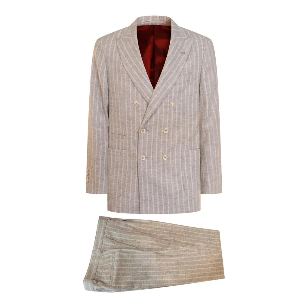 Brunello Cucinelli Brunello Cucinelli Striped Two-Piece Tailored Suit 1