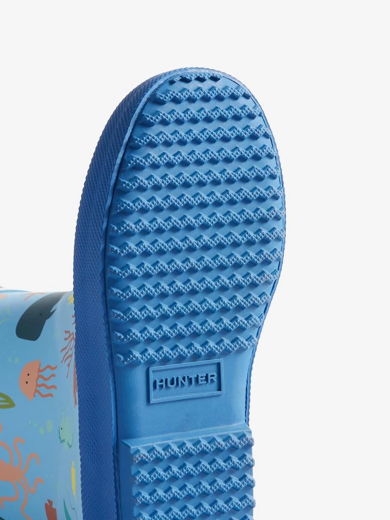 Hunter Hunter Kids First Classic Ocean Print Wellington Boots in Blue 4