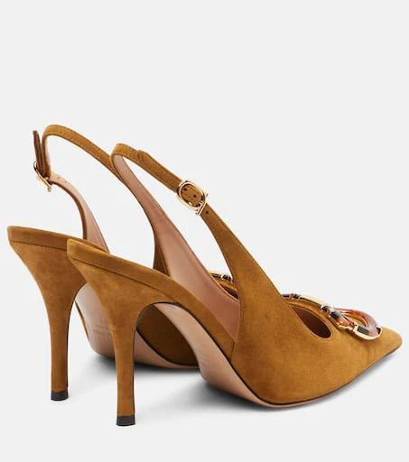 Salvatore Ferragamo Sara suede slingback pumps 2