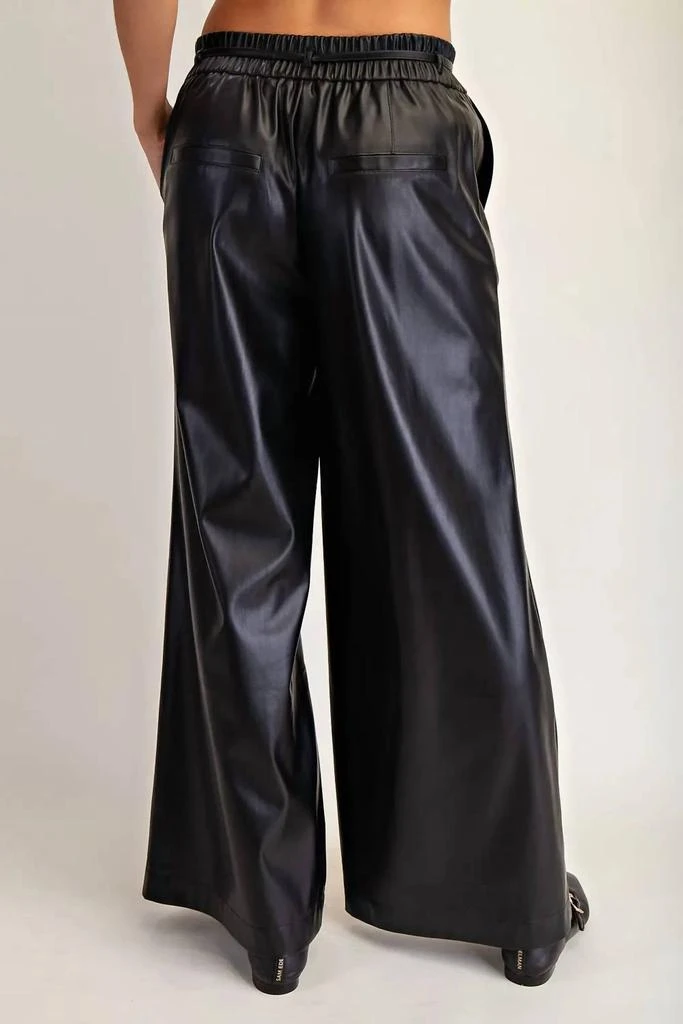 ee:some Ee:Some - Pleather Tie Waist Pants 4