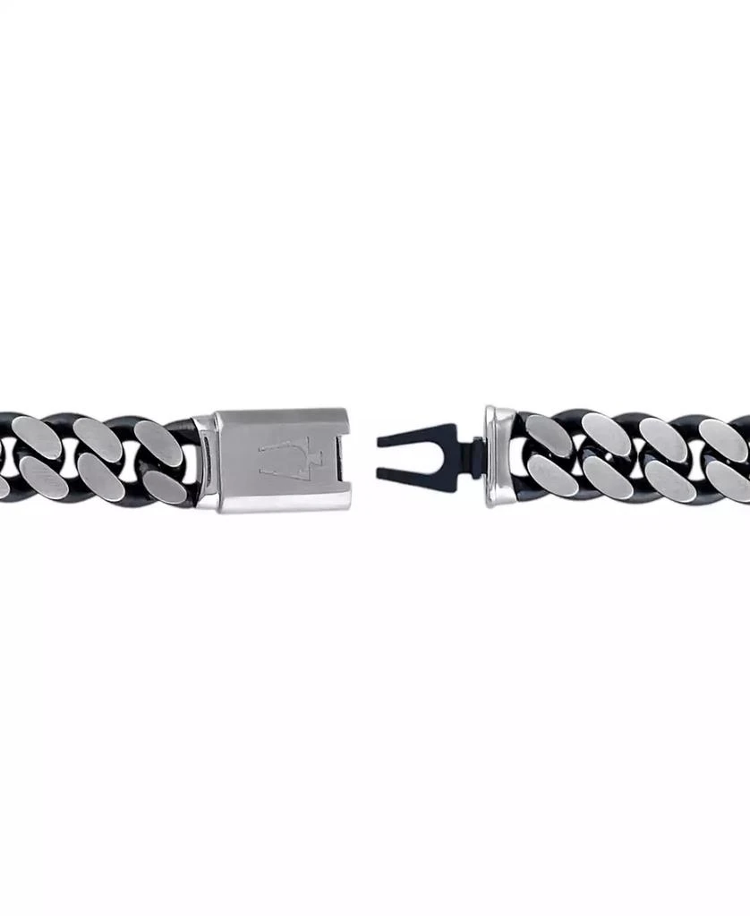Bulova Men's Classic Curb Chain Bracelet in Blue-Plated Stainless Steel 3