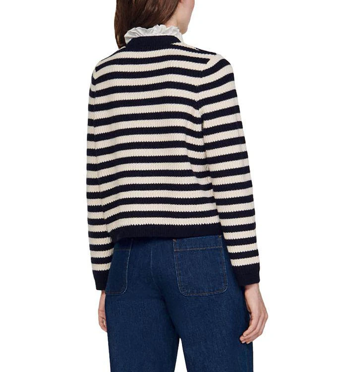 Sandro Sailor Striped Breton Cardigan 2