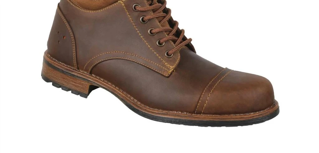 NEW TRIPLES casual leather boot in brown Triples Men main image 2