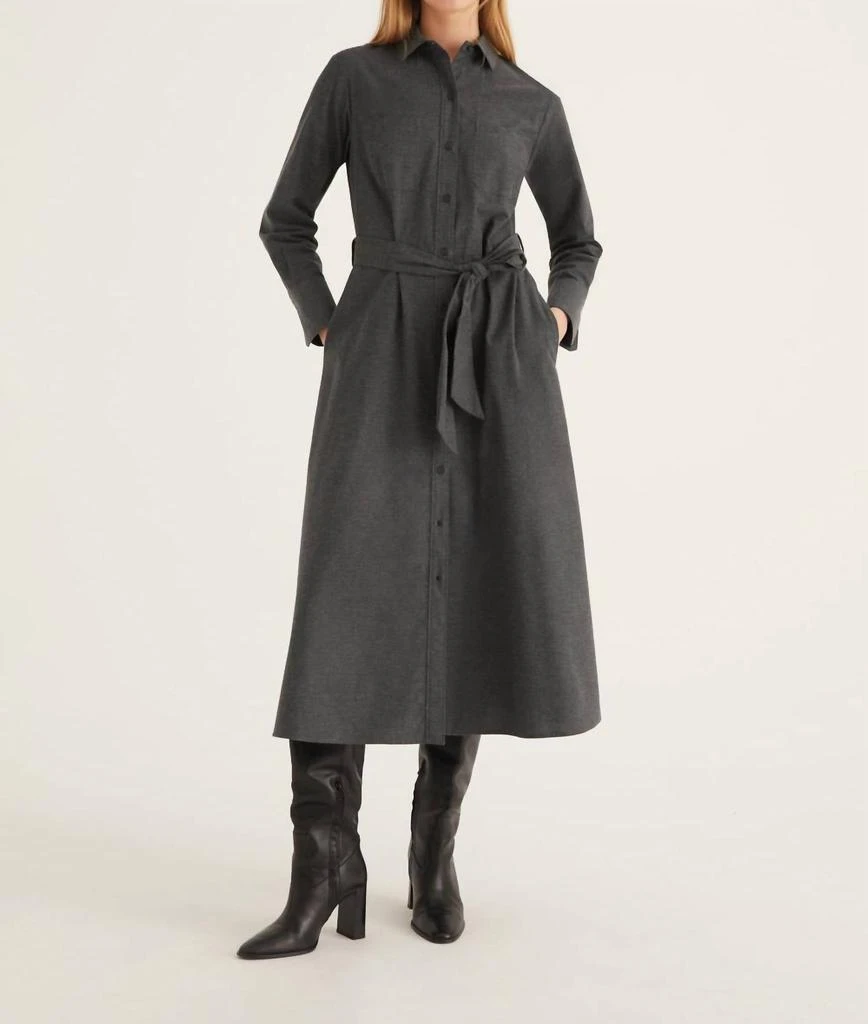 Rosso35 Rosso35 - Belted Long Dress - Light Grey - 10 Rosso35 Rosso35 - Belted Long Dress - Light Grey - 10