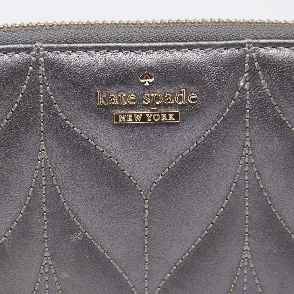 Kate Spade Kate Spade Grey Briar Lane Quilted Leather Neda Zip Around Wallet 5