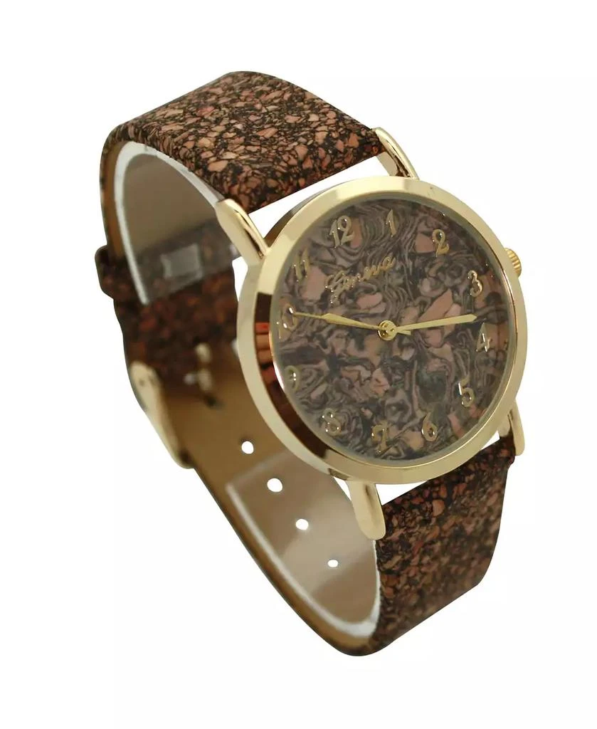 Olivia Pratt Brown Cork Style Strap Women Watch 3