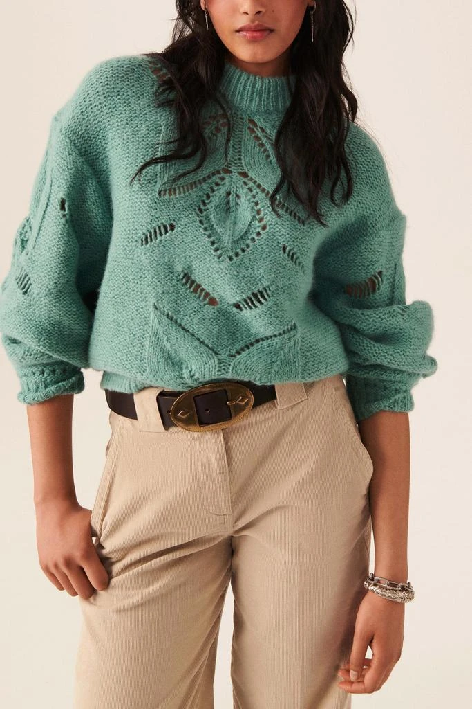 ba&sh Pull Scoot - Vert - Femme 2