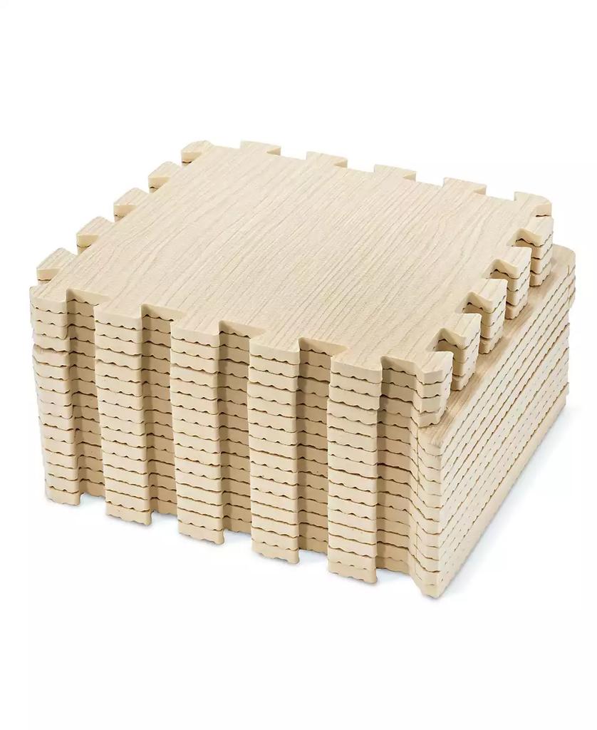 Sorbus Thick 3/8-inch Wood Grain Floor Foam Tile Mats (16 Tiles,16 Sq ft - Light Pine)