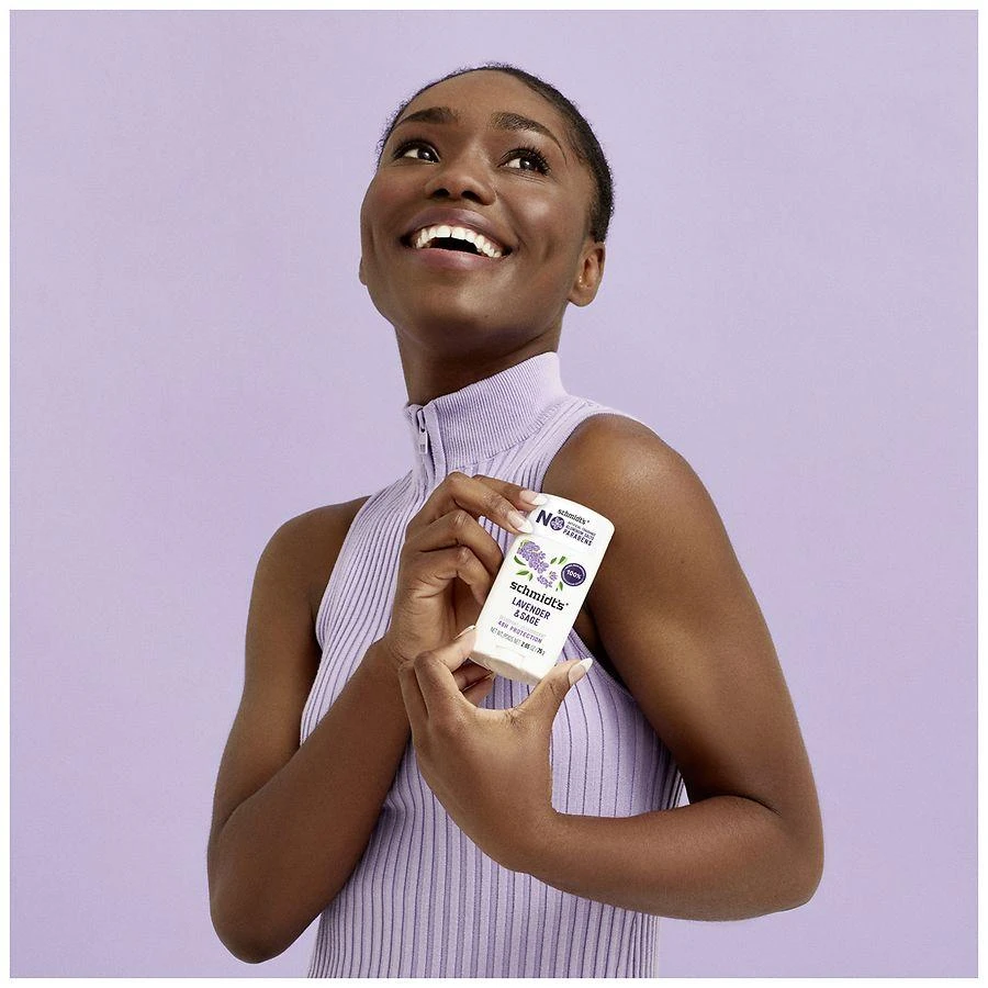 Schmidt's Aluminum-Free Vegan Deodorant with 24 Hour Odor Protection Lavender + Sage 8