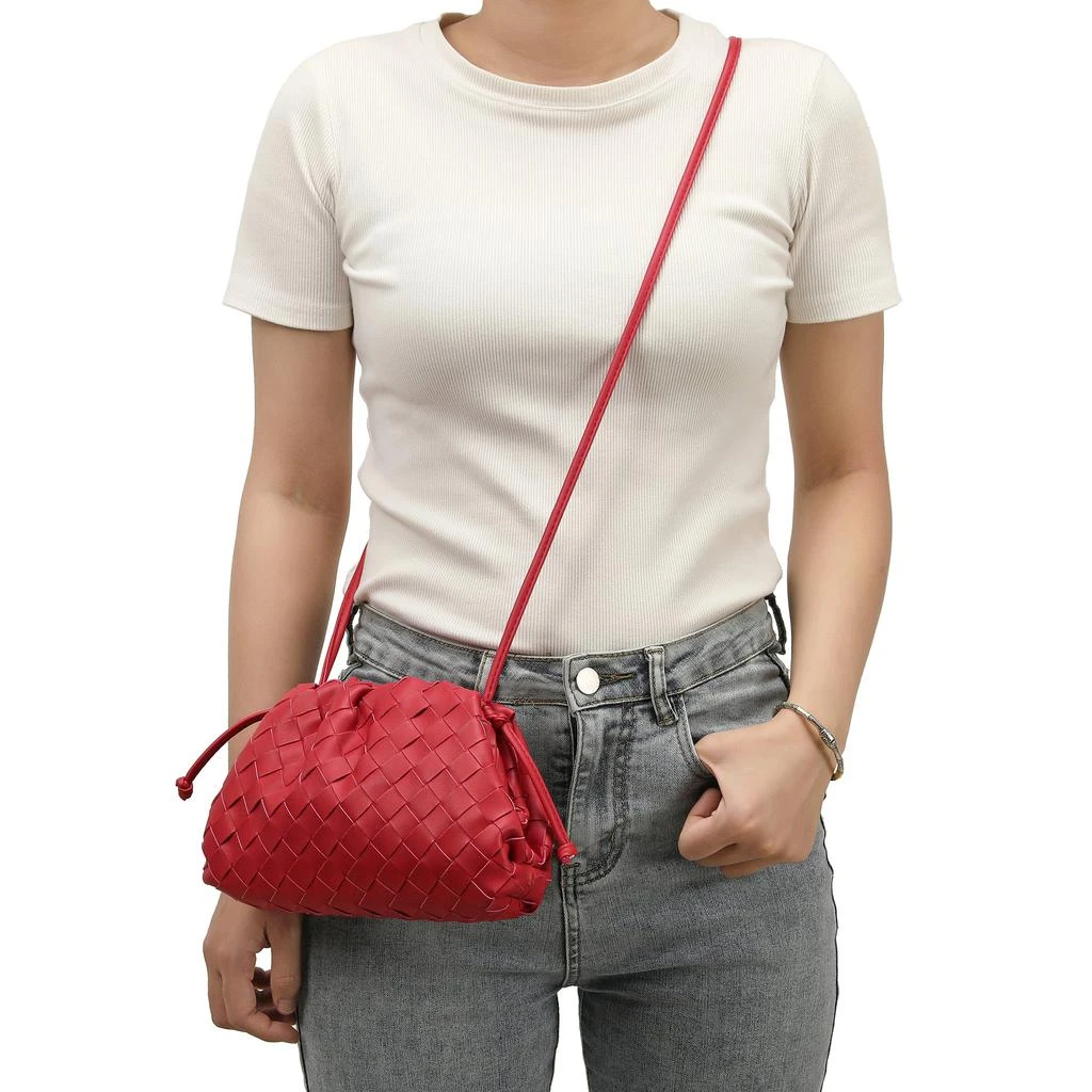 Tiffany & Fred Full Grain Woven Leather Pouch/ Shoulder/ Clutch Bag 3