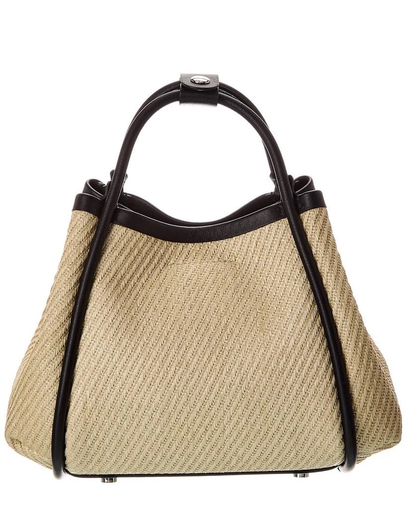 Max Mara Logo Plaque Leather-Trim Tote 2