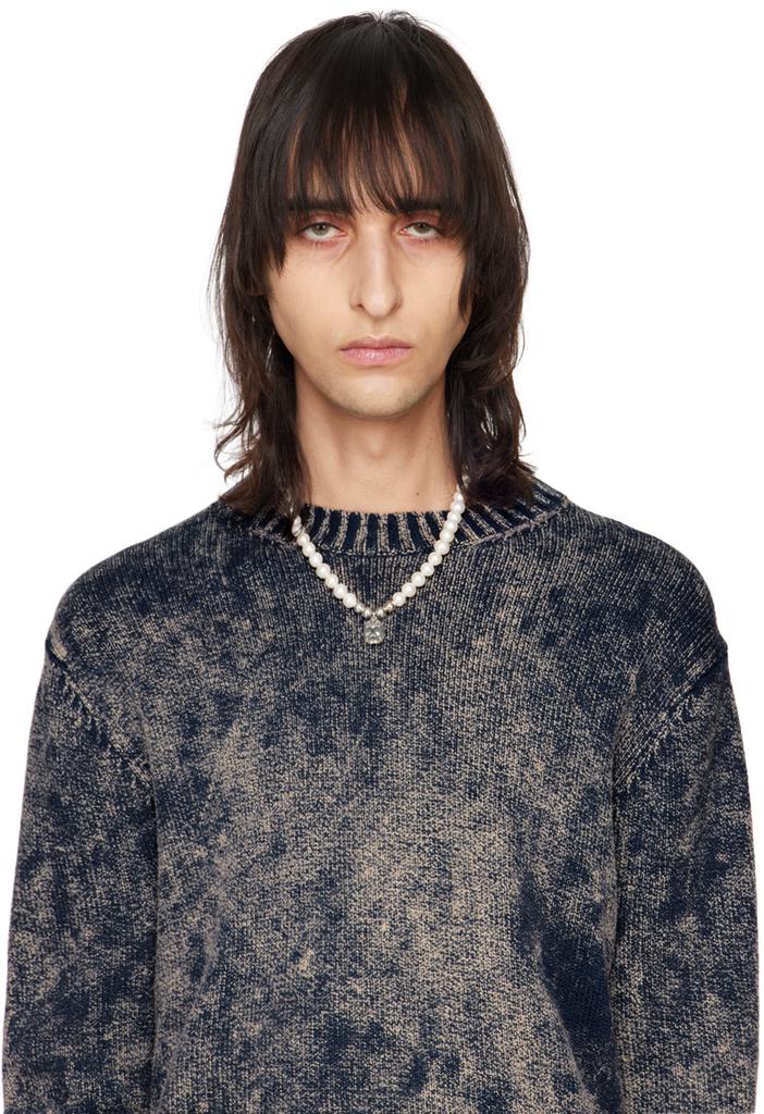 Emanuele Bicocchi White Large Pearl Skull Necklace