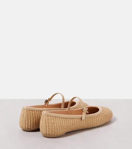 Gianvito Rossi Carla leather-trimmed ballet flats 2