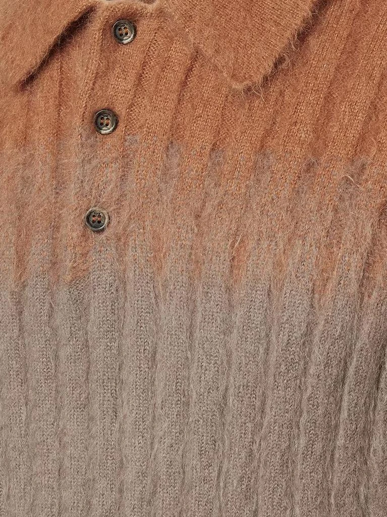 Fendi Dégradé mohair and wool polo shirt 5