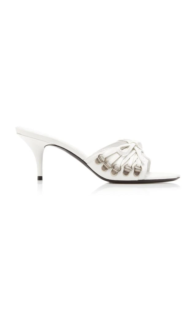 Balenciaga Balenciaga - Cagole Leather Corset Sandals - White - IT 39.5 - Moda Operandi 1