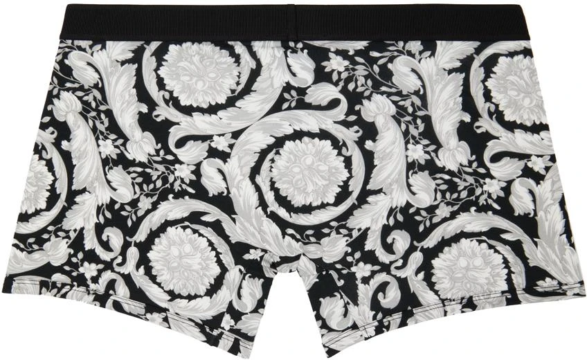 Versace Gray & Black Low-Rise Boxers 2