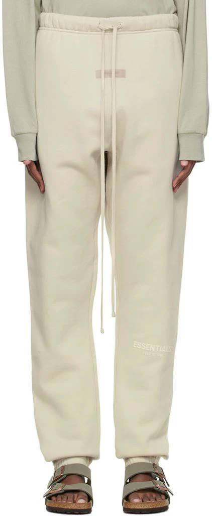 Essentials Beige Fleece Lounge Pants 1