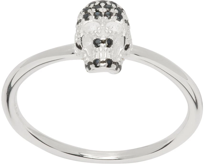 Stolen Girlfriends Club SSENSE Exclusive Silver Dusted Skull Ring 1