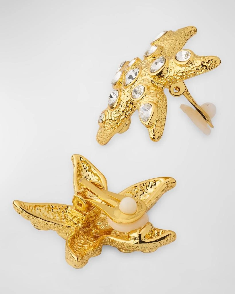 Kenneth Jay Lane Gemstone Starfish Clip Earrings 4