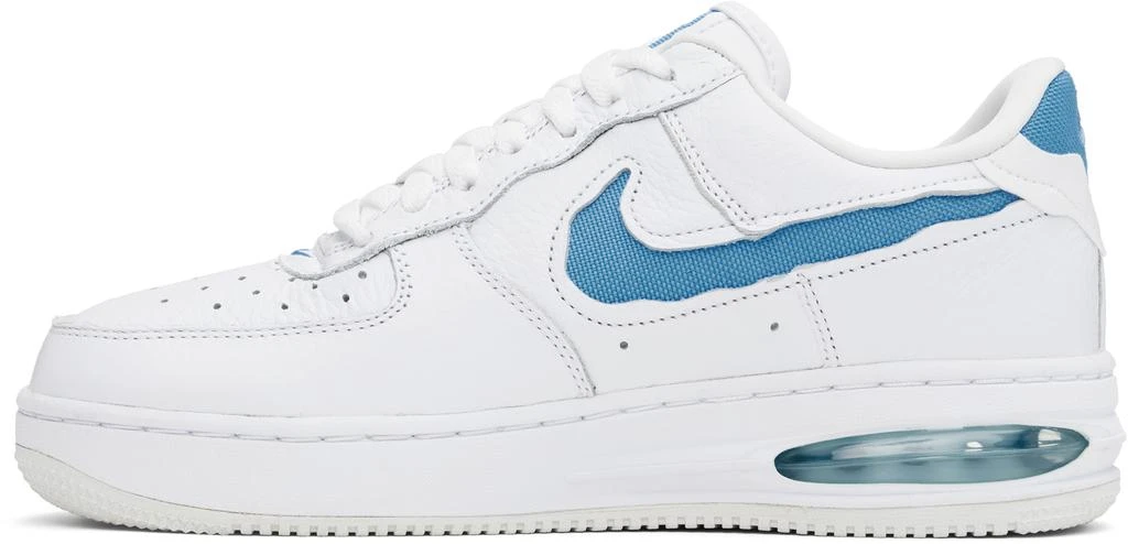 NIKE White & Blue Air Force 1 Low EVO Sneakers 3