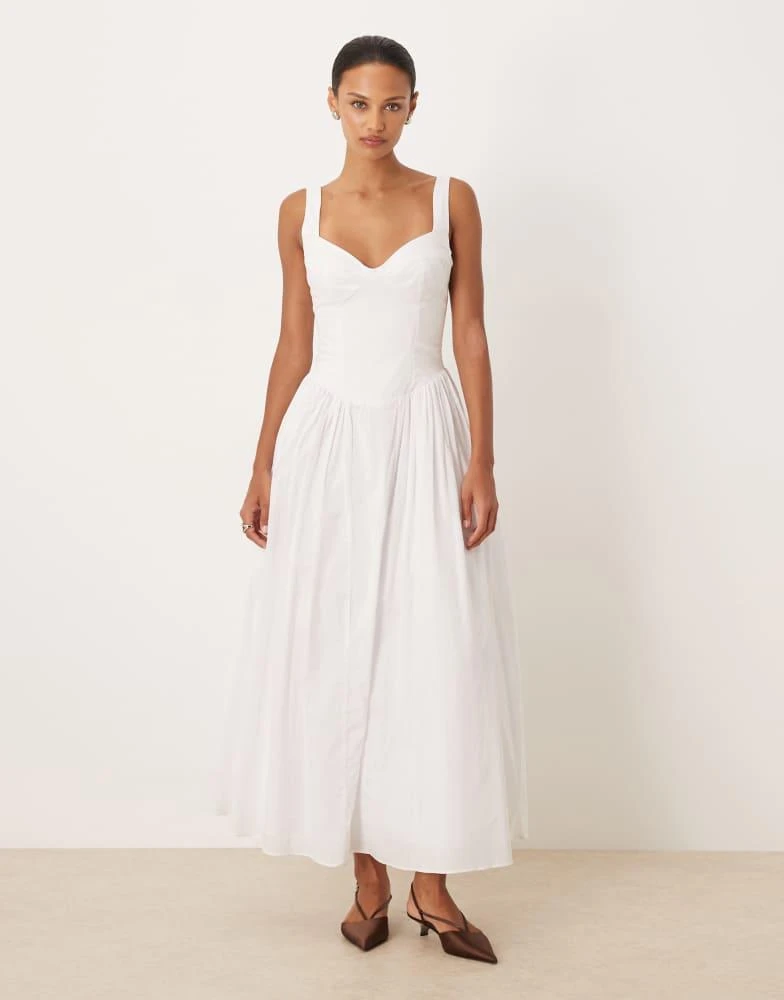 black diamond dress Marie White Tiered Maxi Dress M