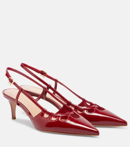 Gianvito Rossi Eloise 55 patent leather slingback pumps 1