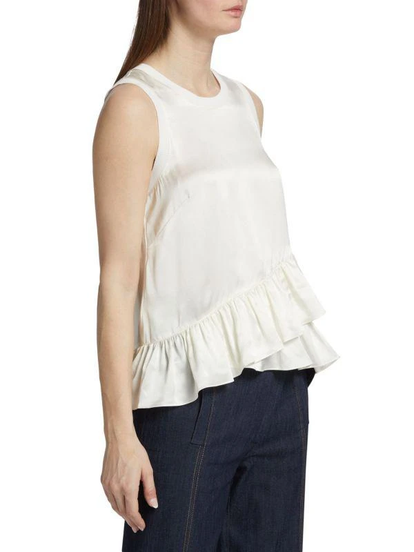 Cinq à Sept Luisa Ruffled Silk Charmeuse Top 3