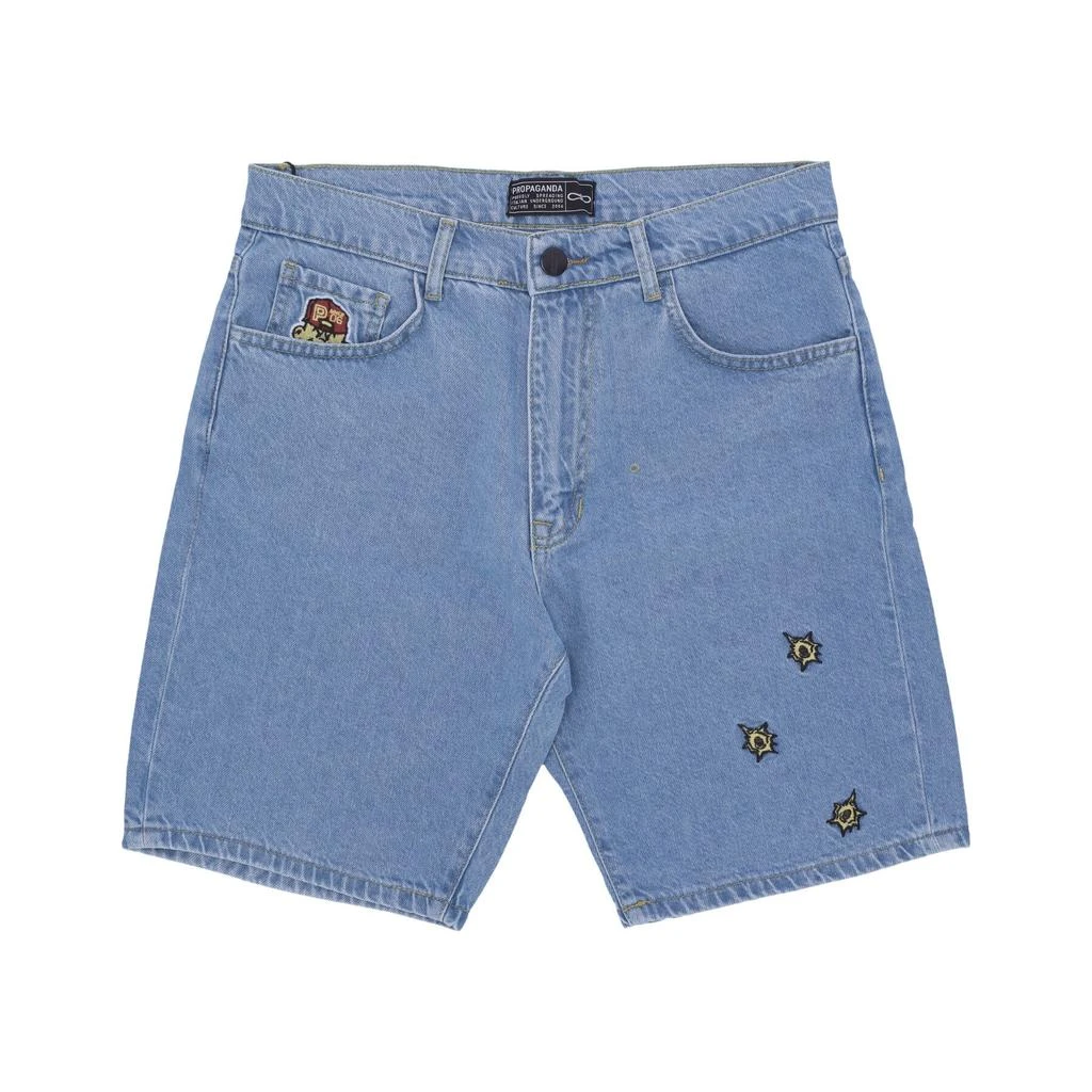 Propaganda Men's Short Jeans Baseball Denim Shorts Blue 1