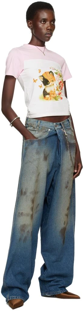 LU'U DAN Blue Kriss Kross Jeans 5