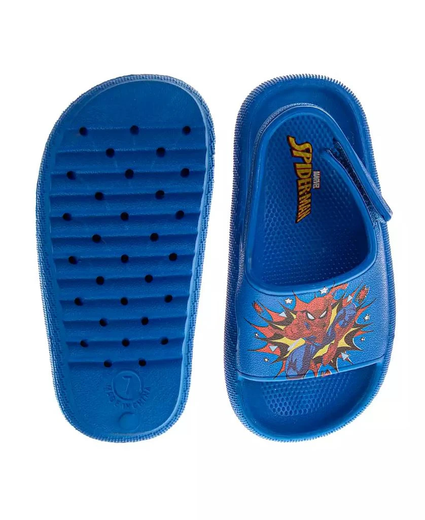 Spider-Man Toddler Boys Marvel Hook and Loop Backstrap Slides 6
