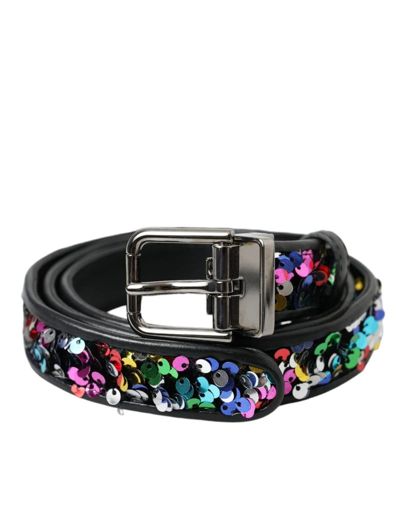 Dolce 
Gabbana Sequined Metal Buckle Women Women
s Belt