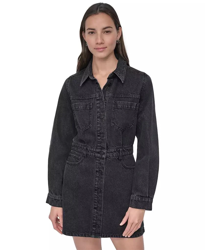 DKNY Women's Button-Down Long-Sleeve Denim Dress 2