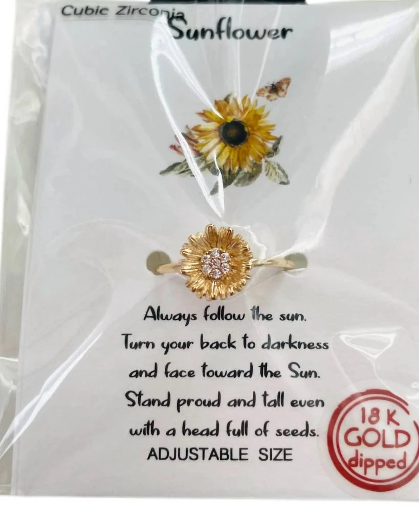Southern Seoul Southern Seoul - Women
s Sunflower Adjustable Ring