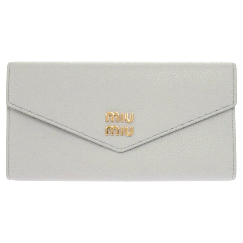 Miu Miu Leather Long Wallet (Tri-Fold) (Pre-Owned)