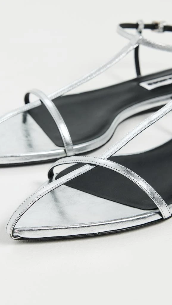Jil Sander Metallic Leather Sandals 5